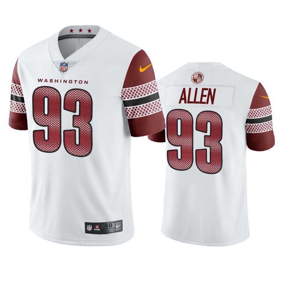 Men & Women & Youth Washington Commanders 93 Jonathan Allen White Vapor Limited Jersey->washington commanders->NFL Jersey